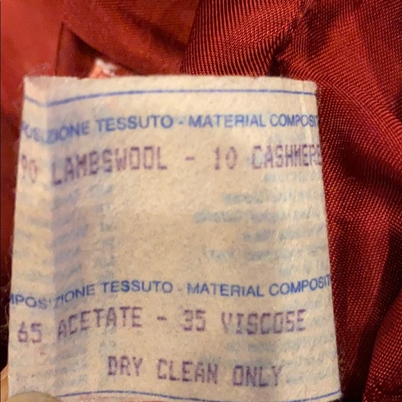 Burberry Wool Cashmere Red Merlot Coat Women - Picture 12 of 12